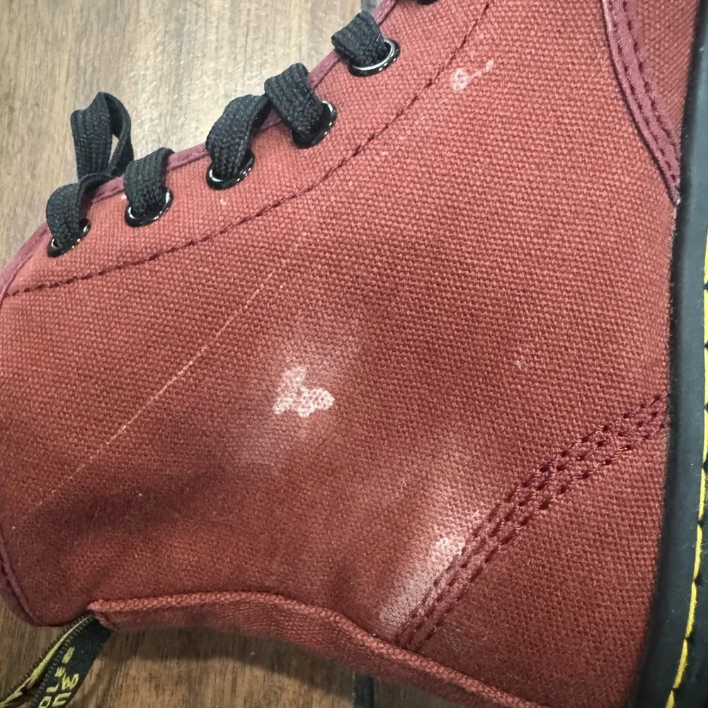 Dr. Martens Shoreditch Canvas Shoes Boots Air-Wair Maroon Red Women's Size 5